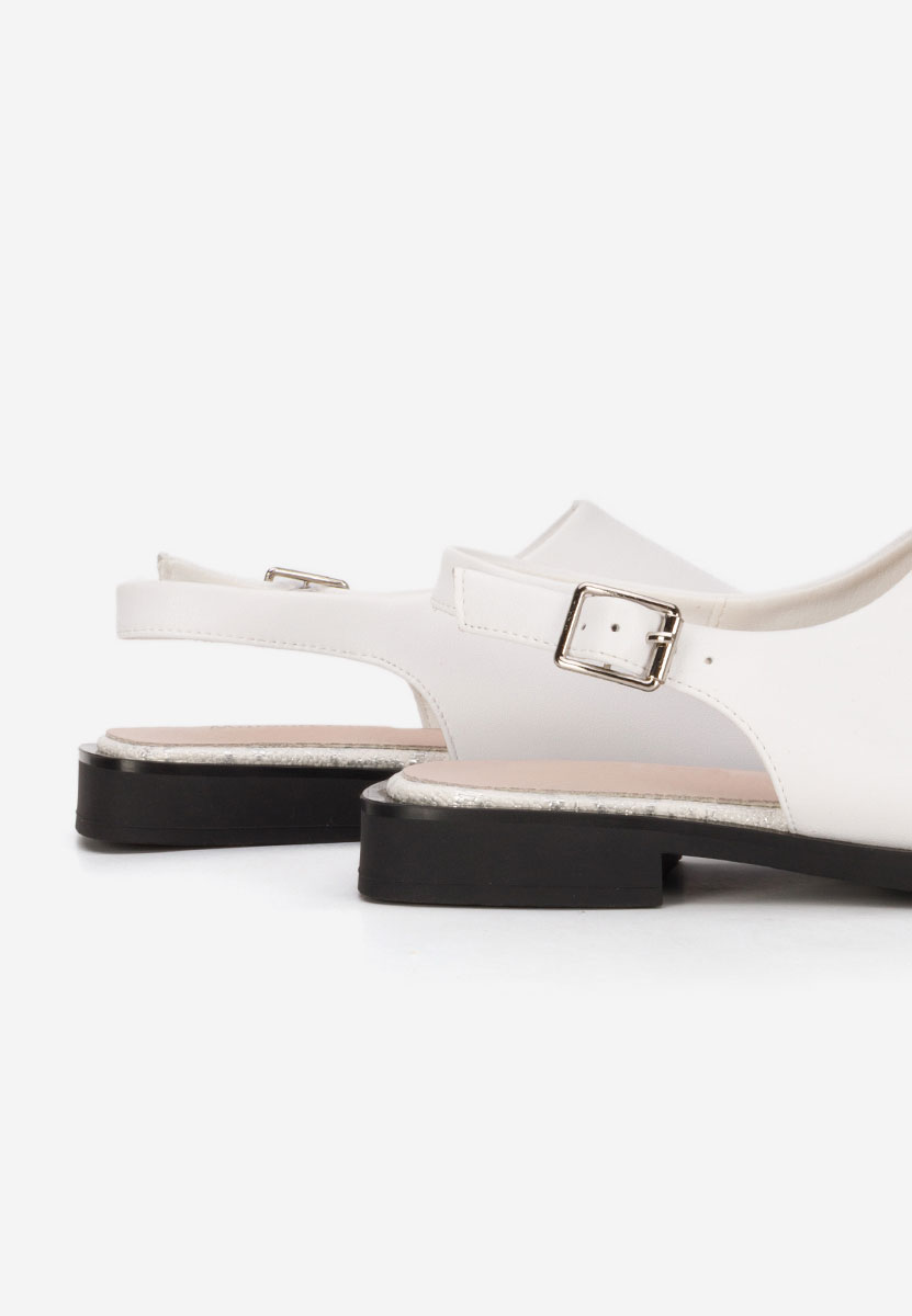 Bílé kožené sandály Saryna