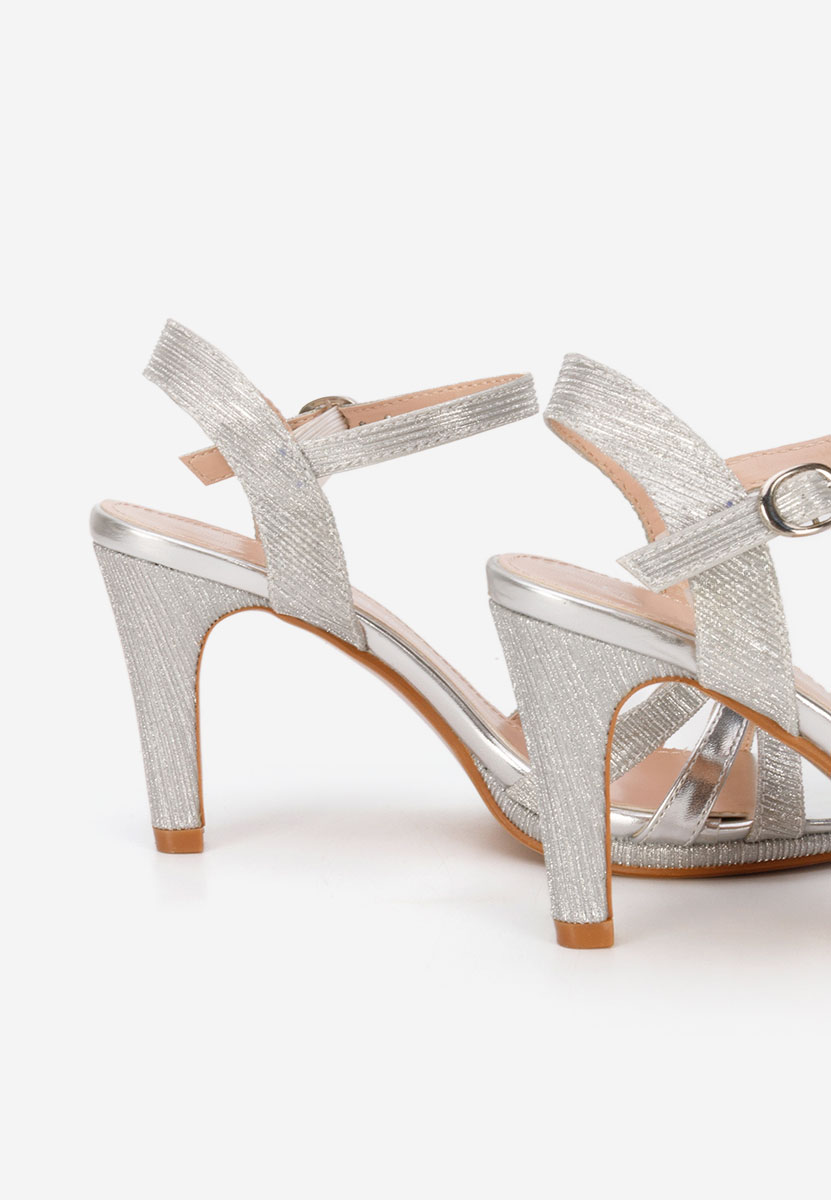 Stribrné elegantní dámské sandály Raniya