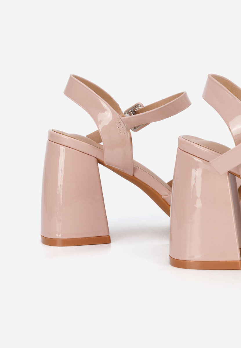 Tělové sandály na podpatku Lorenda