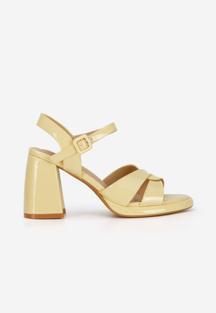 Žlutá sandály na podpatku Lorenda