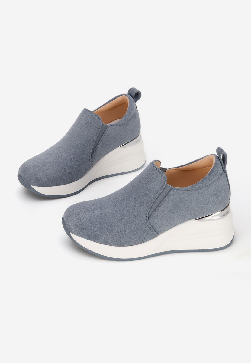 Modré dámské polobotky na platformě Leanne