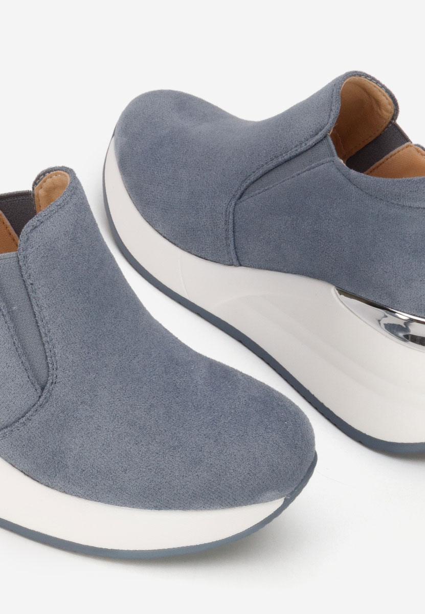 Modré dámské polobotky na platformě Leanne