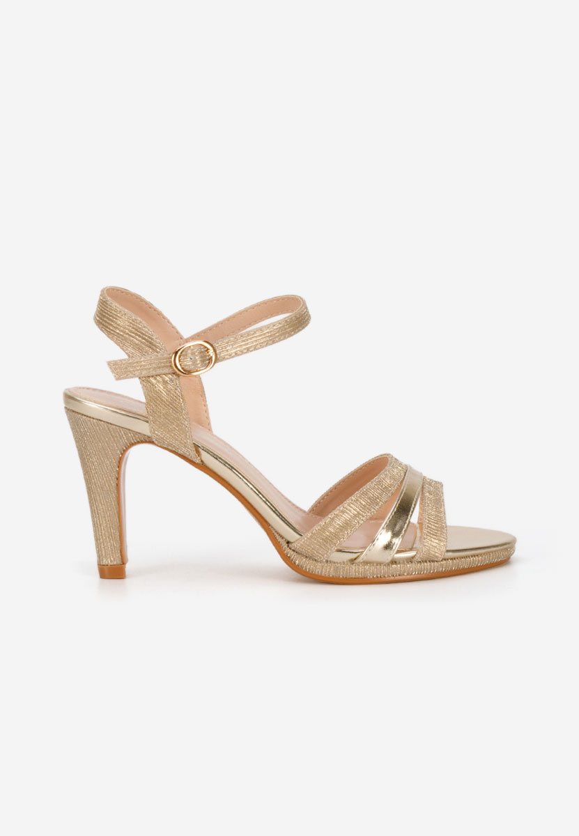 Zlaté elegantní dámské sandály Raniya