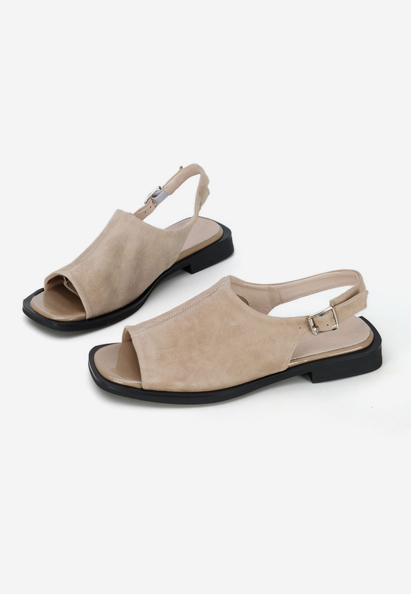 Béžové kožené sandály Saryna