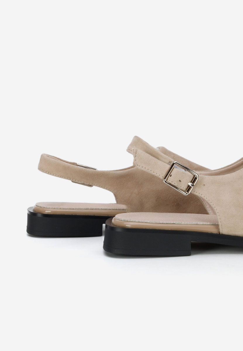 Béžové kožené sandály Saryna