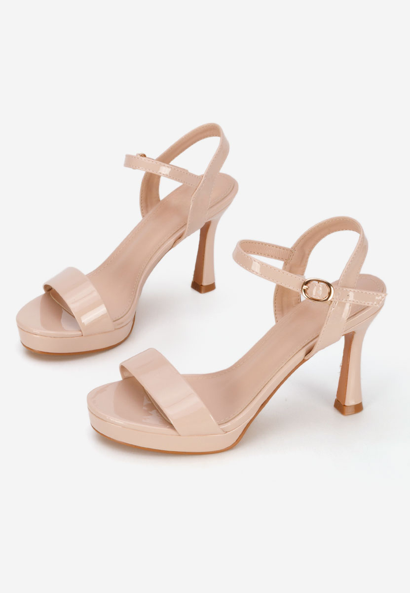 Béžové sandály do špičky Medea