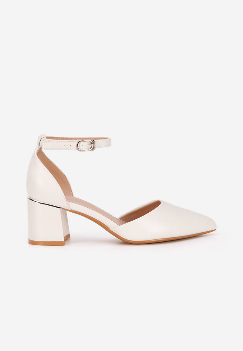 Bílé lodičky s páskem Alecsia