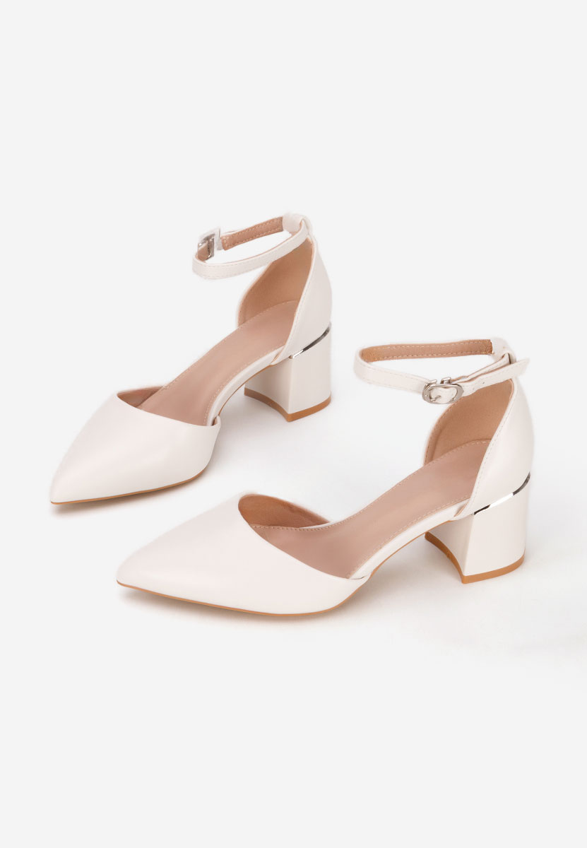 Bílé lodičky s páskem Alecsia