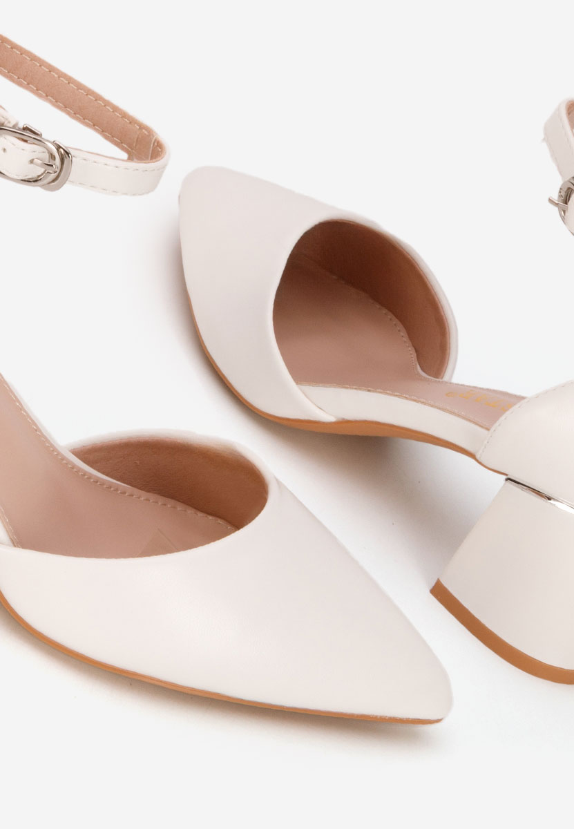 Bílé lodičky s páskem Alecsia