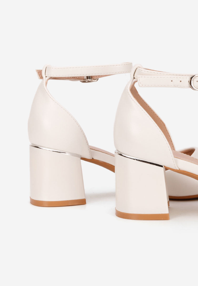 Bílé lodičky s páskem Alecsia