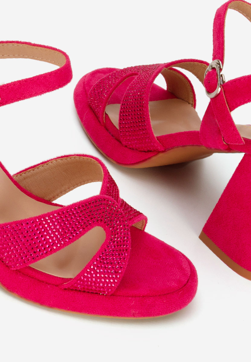 Fuchsiové sandály na podpatku Madrigal