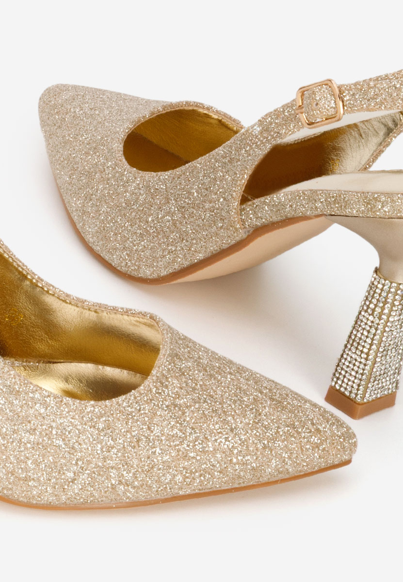 Zlaté elegantné lodičky Axellia