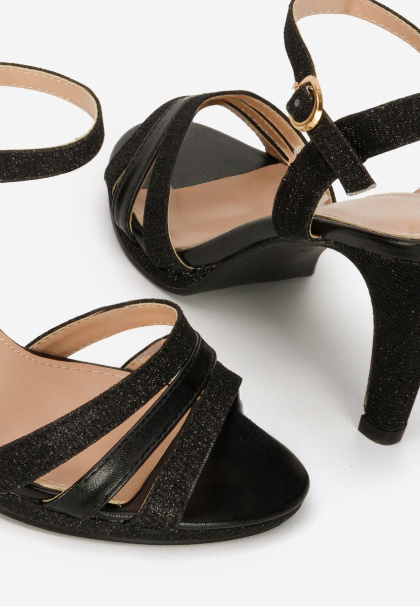 Černé elegantní dámské sandály Raniya