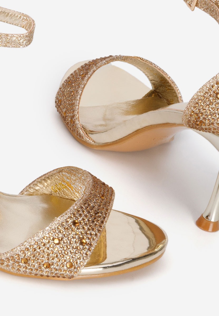 Zlaté dámské elegantní sandály Persiana