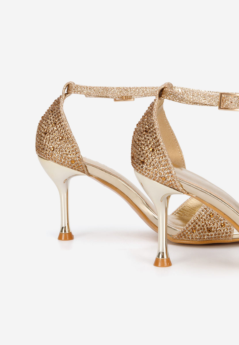 Zlaté dámské elegantní sandály Persiana