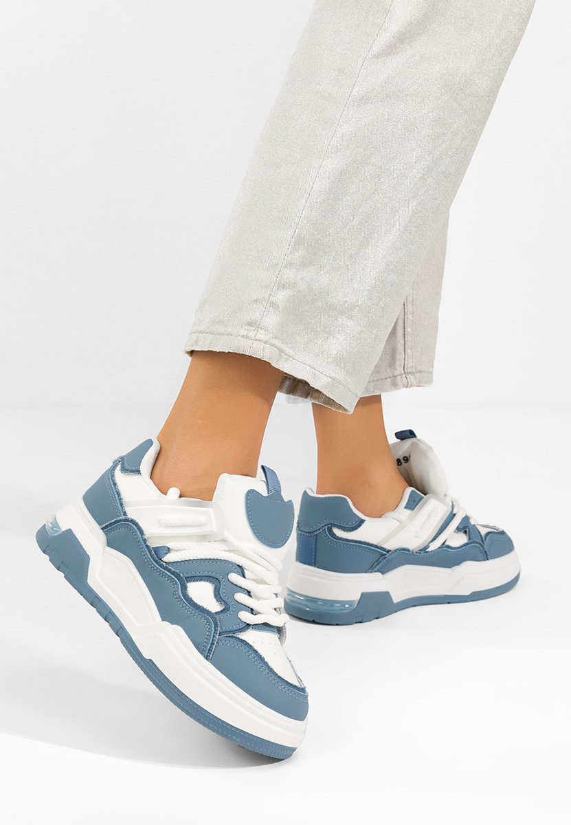 Modré dámské tenisky na platformě Cinzela