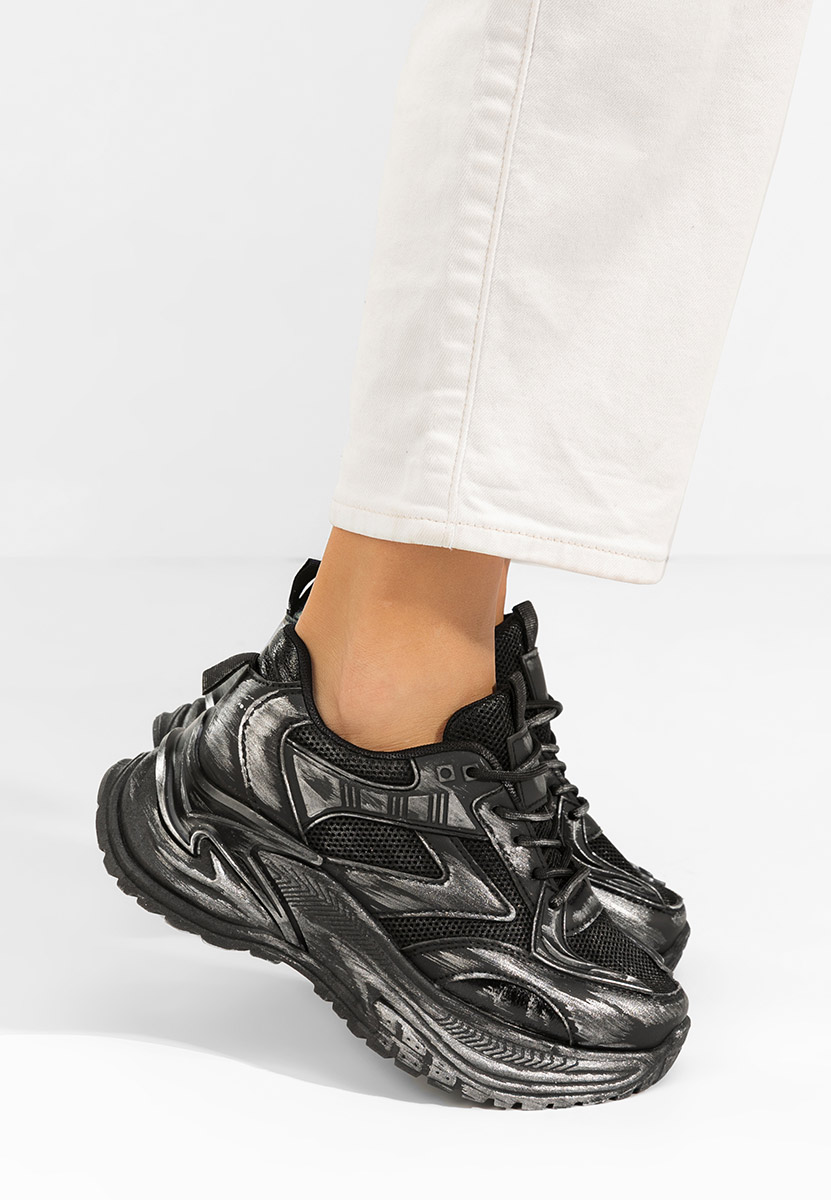 Černé dámské tenisky na klínku Kellee