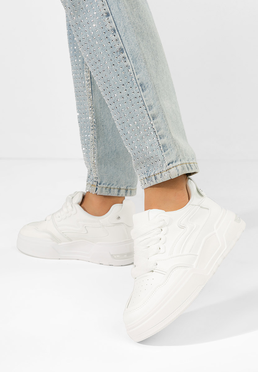 Bílé dámské tenisky na platformě Atanasia