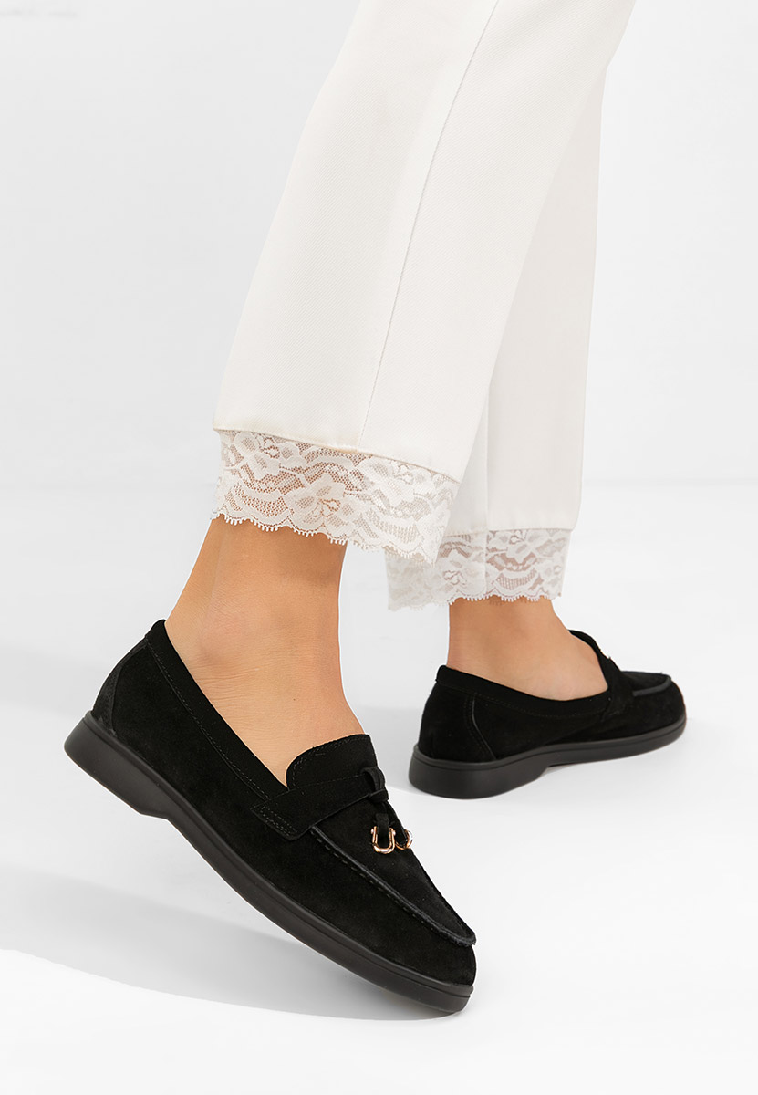 Černé mokasíny dámské Ortansa