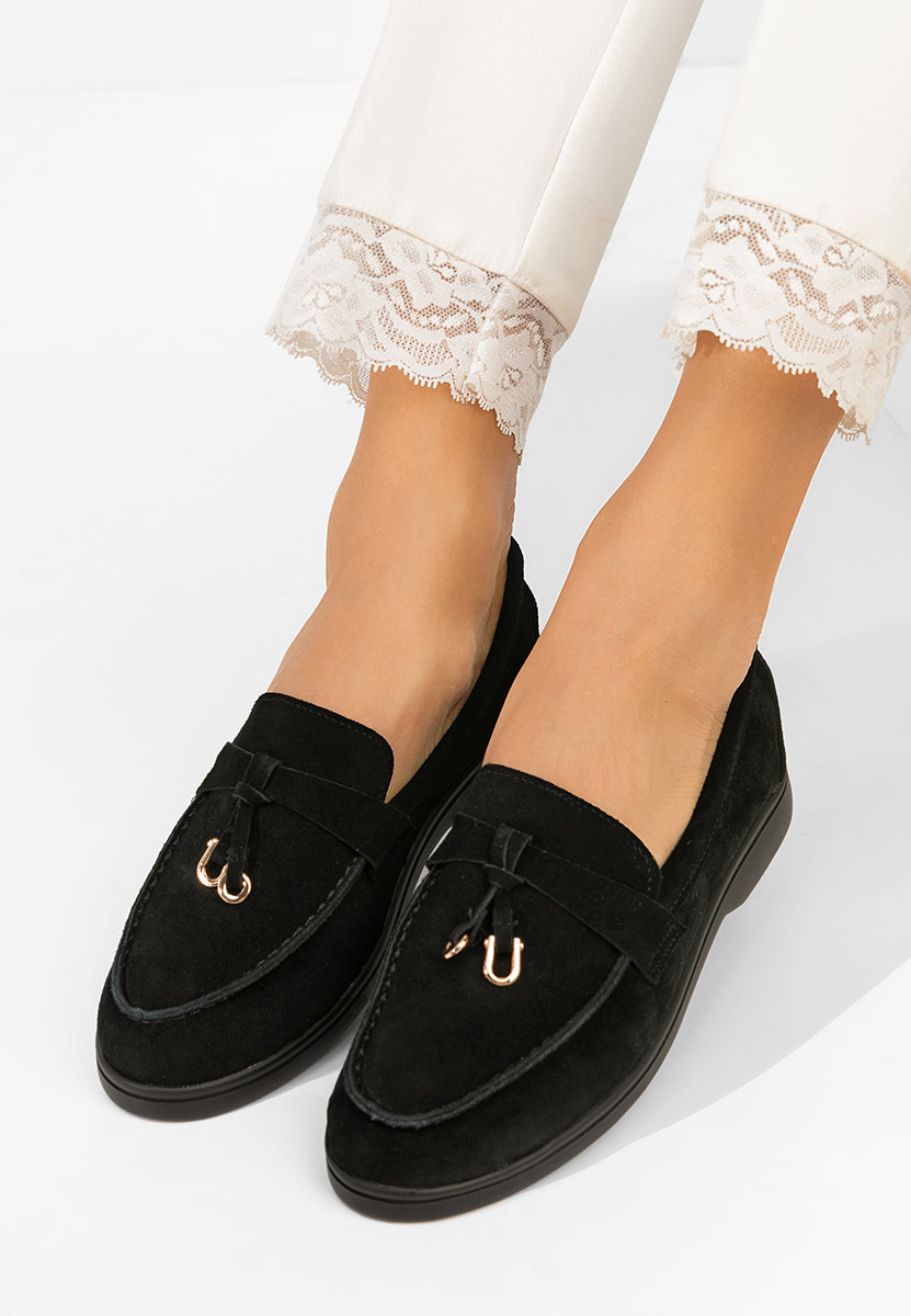 Černé mokasíny dámské Ortansa