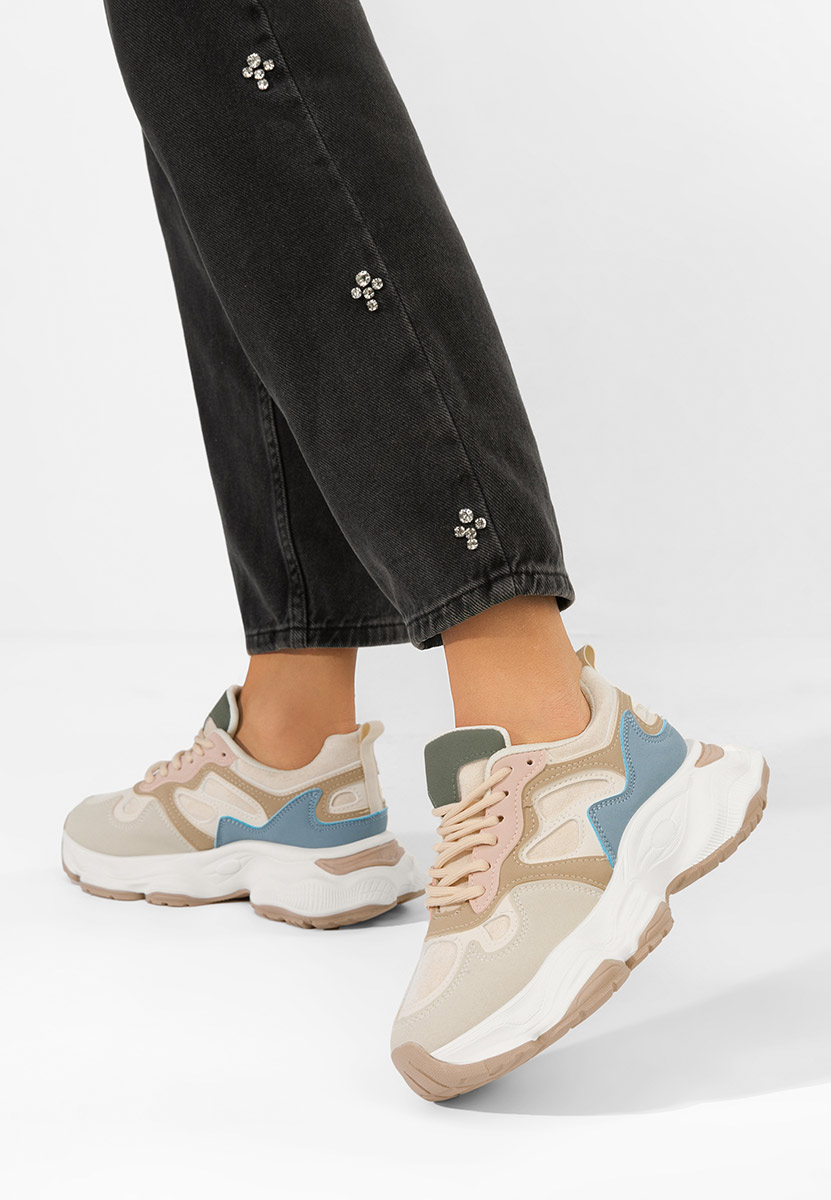 Viacfarebné dámské tenisky na platformě Glavora