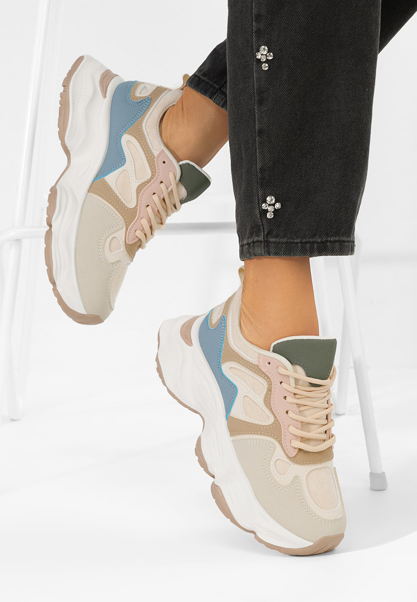 Viacfarebné dámské tenisky na platformě Glavora