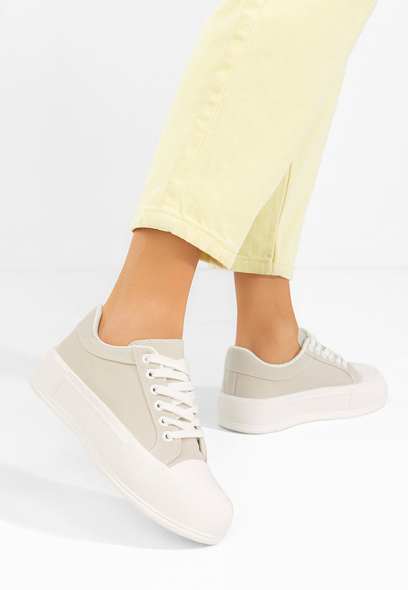 Béžové tenisky na platformě Antonea