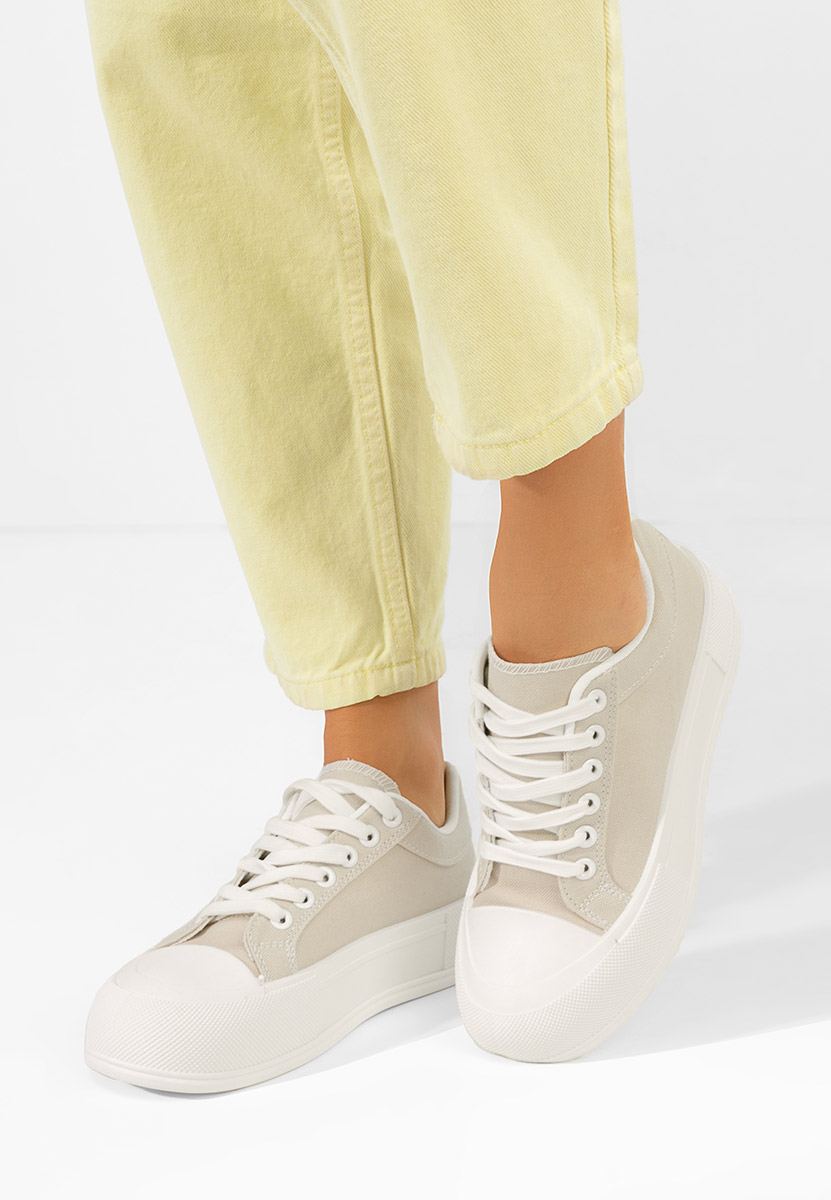 Béžové tenisky na platformě Antonea