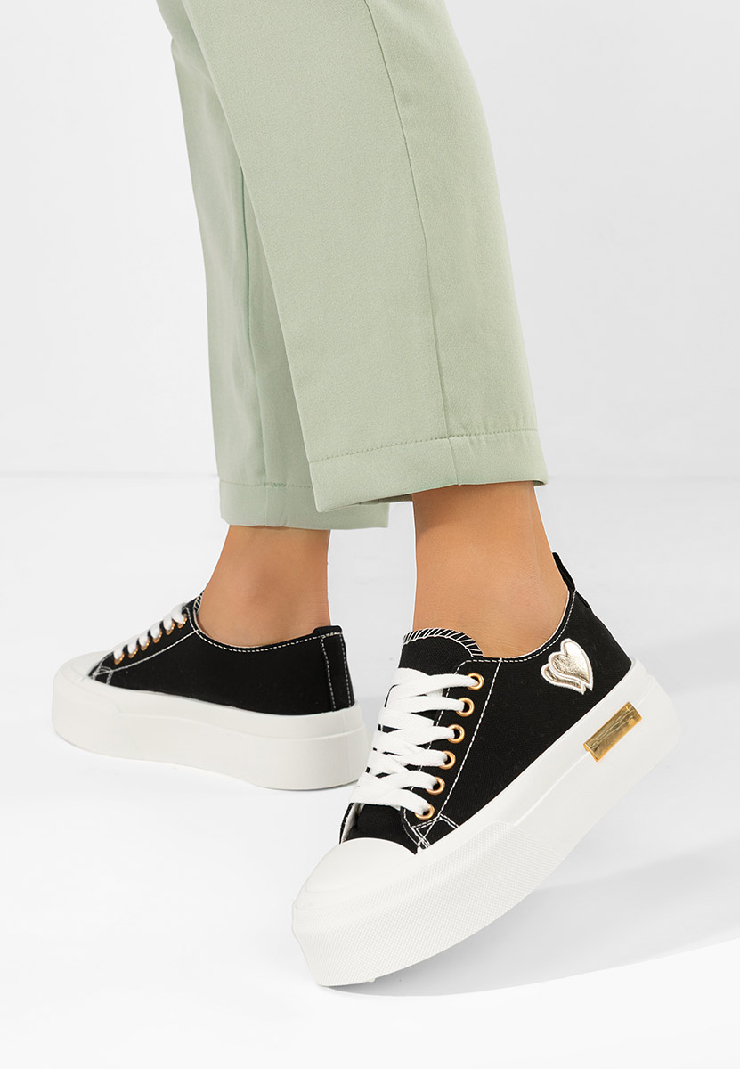 Černé dámské tenisky na platformě Inimia