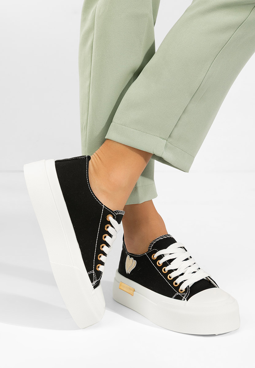 Černé dámské tenisky na platformě Inimia