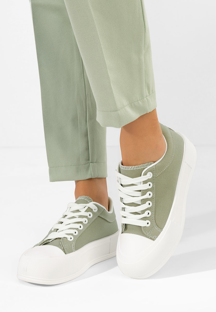 Zelené tenisky na platformě Antonea