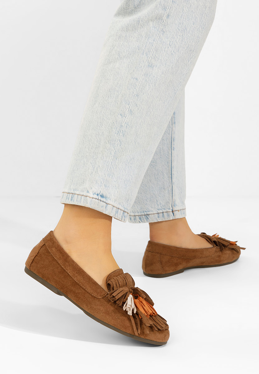 Camelové dámské mokasíny Sedania