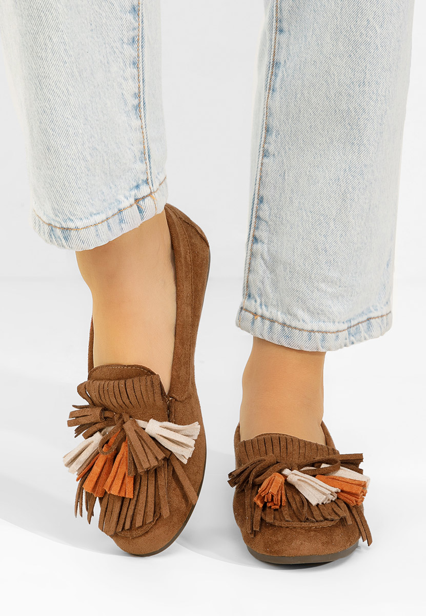 Camelové dámské mokasíny Sedania