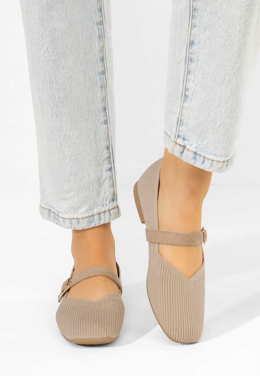 Khaki dámské baleríny Gabriella