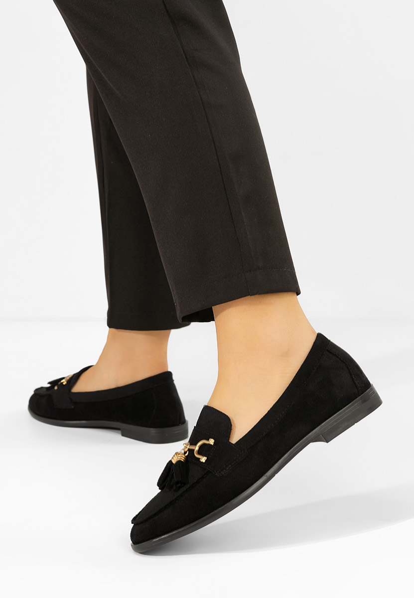 Černé dámské mokasíny Reeia