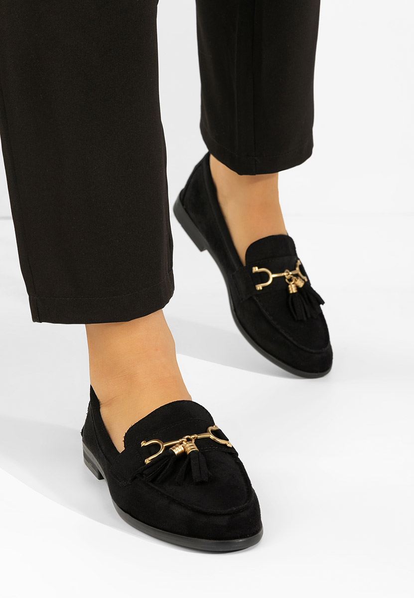 Černé dámské mokasíny Reeia