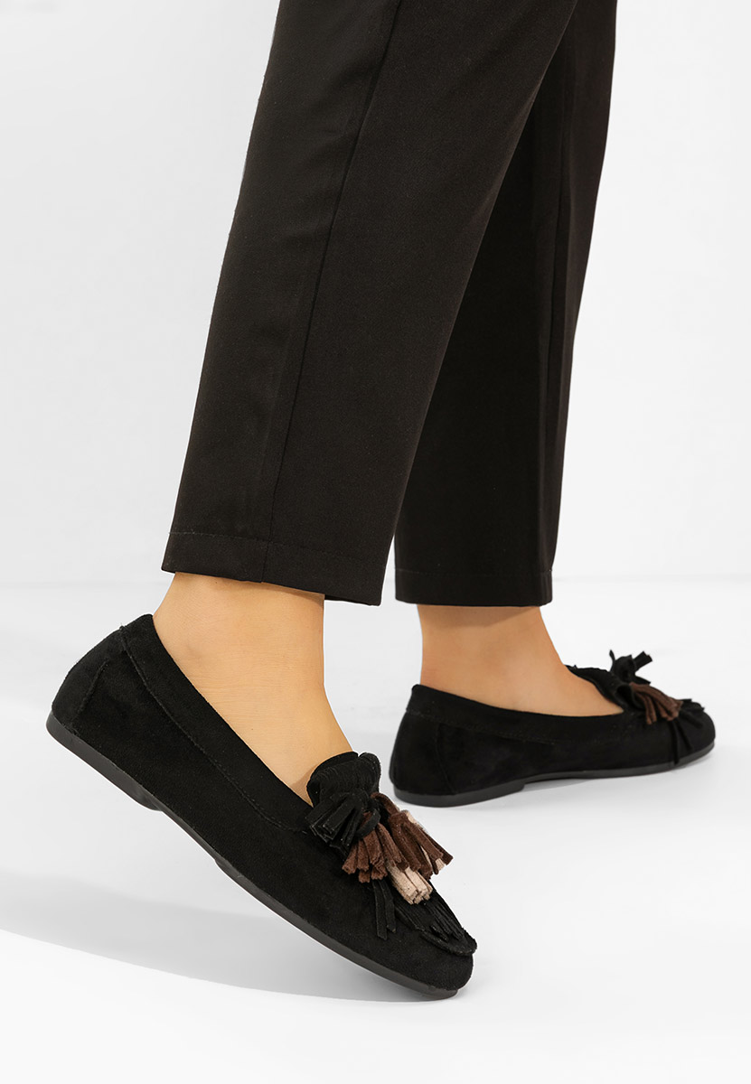 Černé dámské mokasíny Sedania