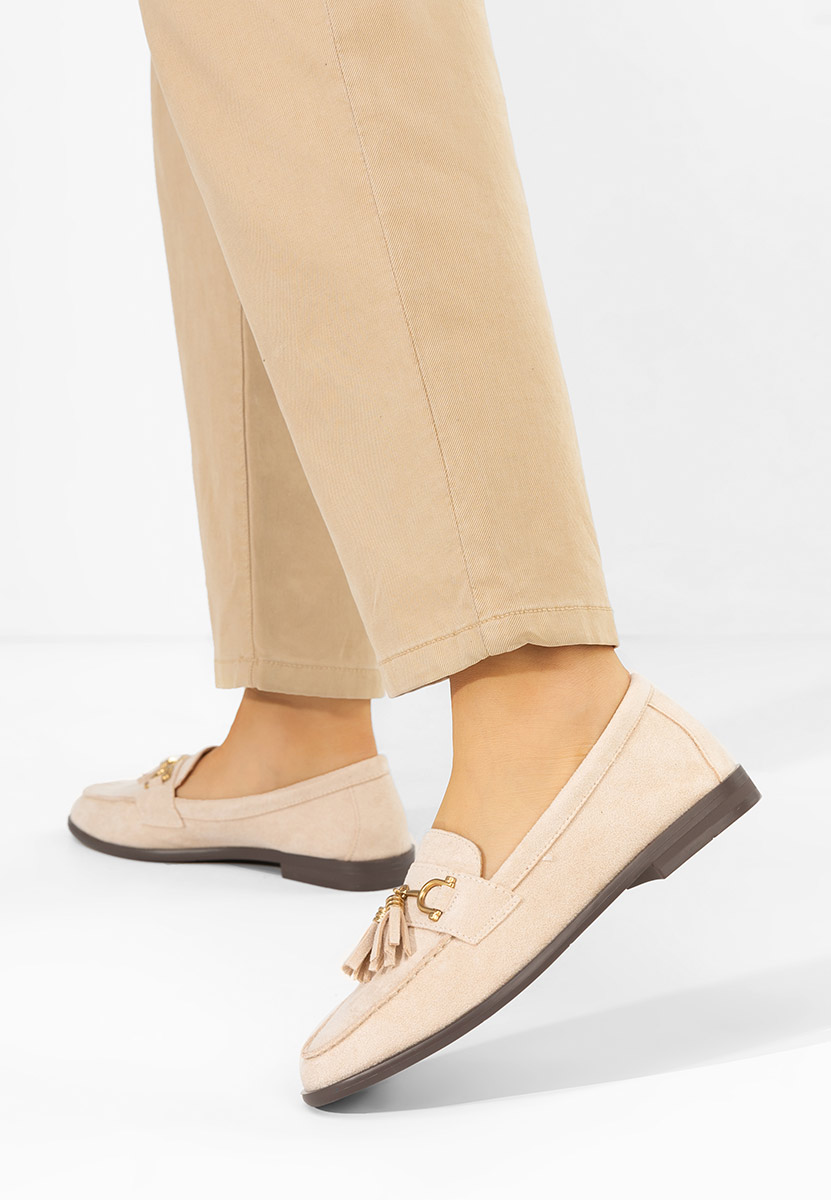 Béžové dámské mokasíny Reeia