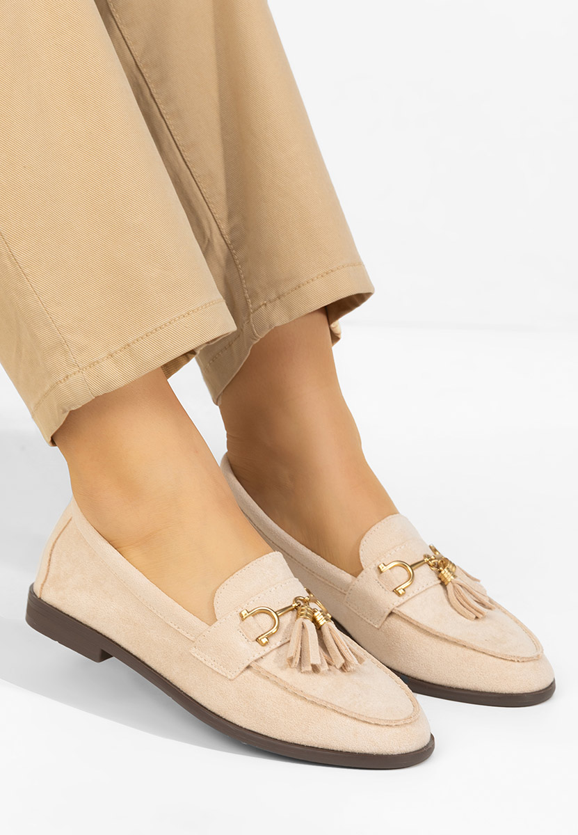 Béžové dámské mokasíny Reeia