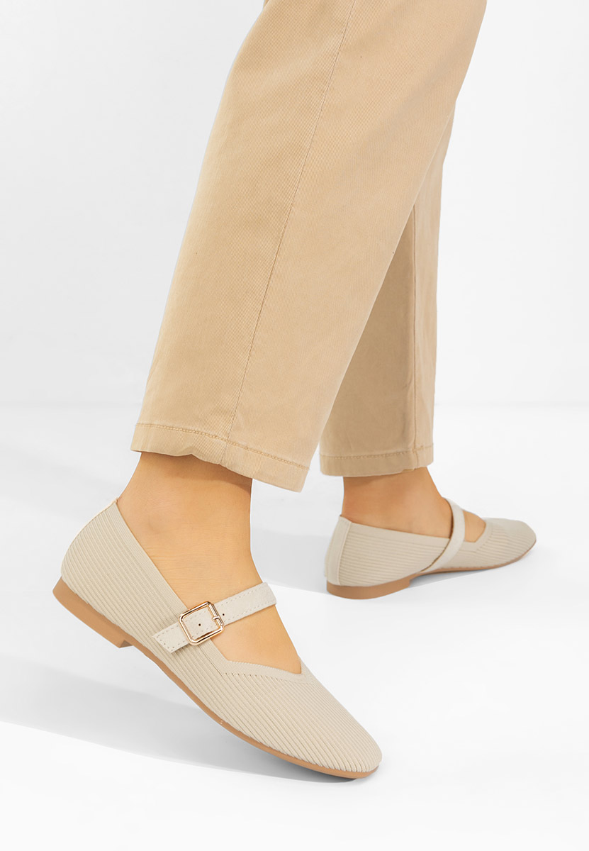 Béžové dámské baleríny Gabriella