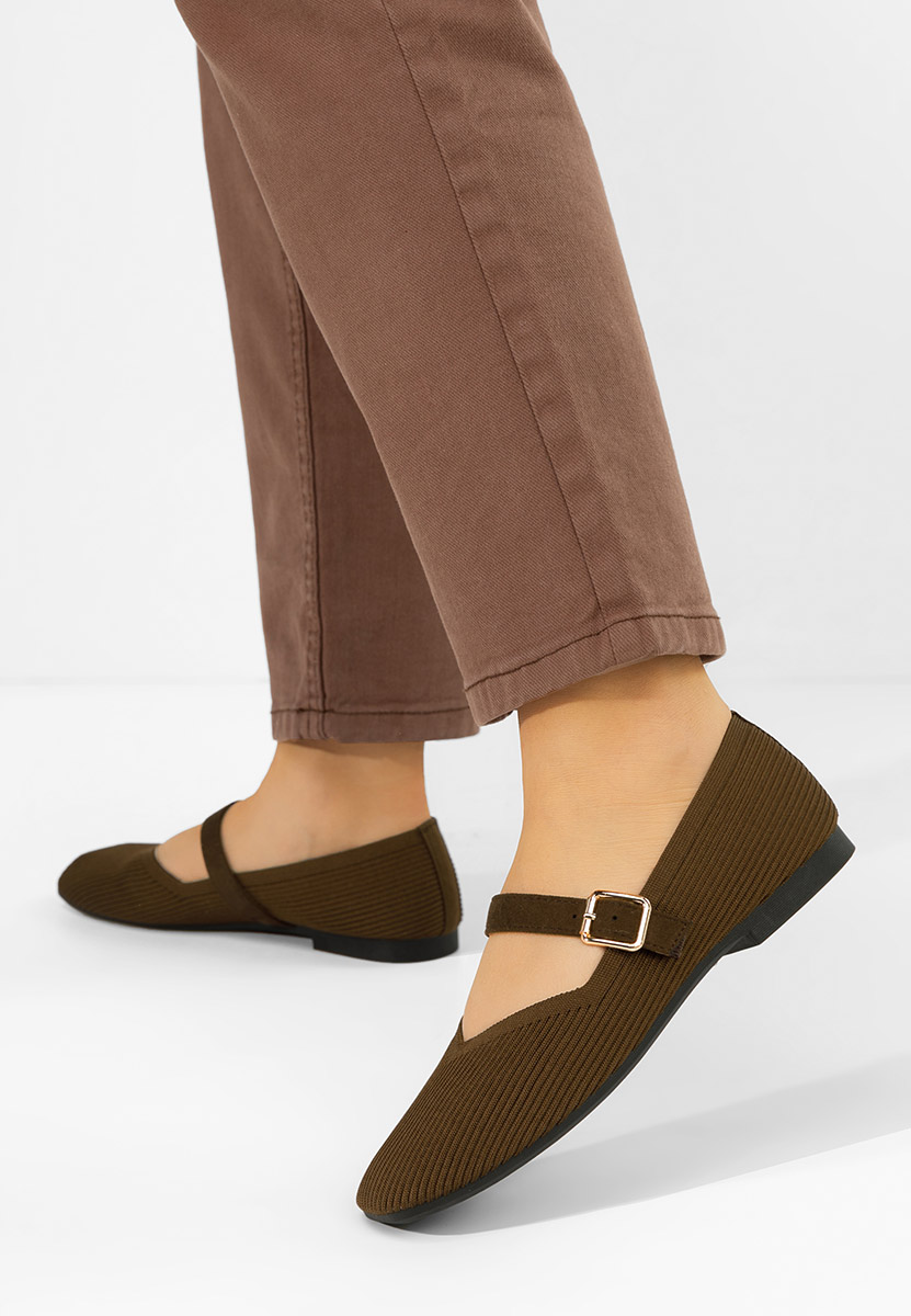 Hnedé dámské baleríny Gabriella