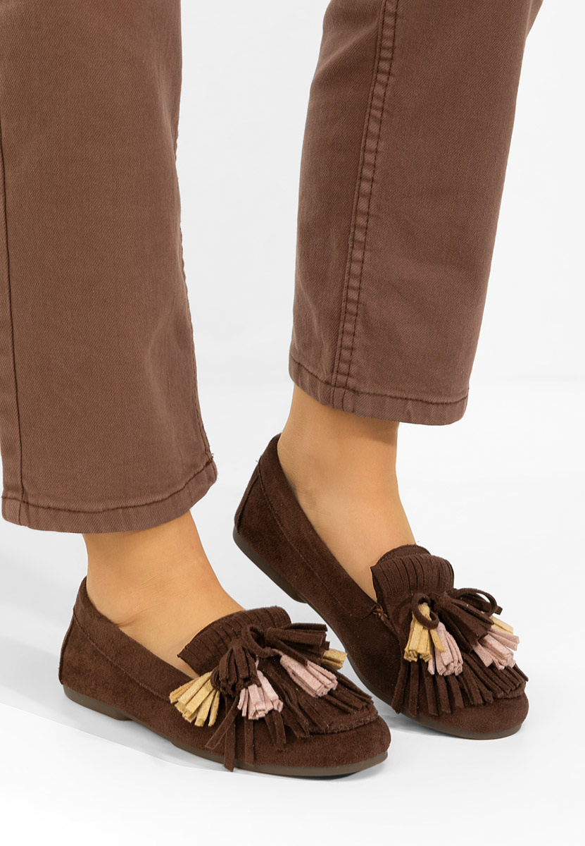 Hnedé dámské mokasíny Sedania