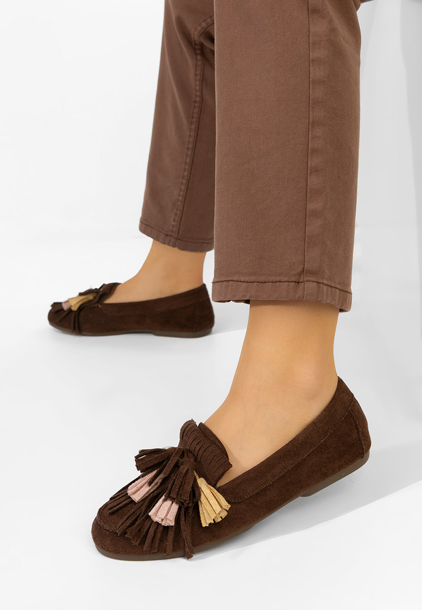 Hnedé dámské mokasíny Sedania