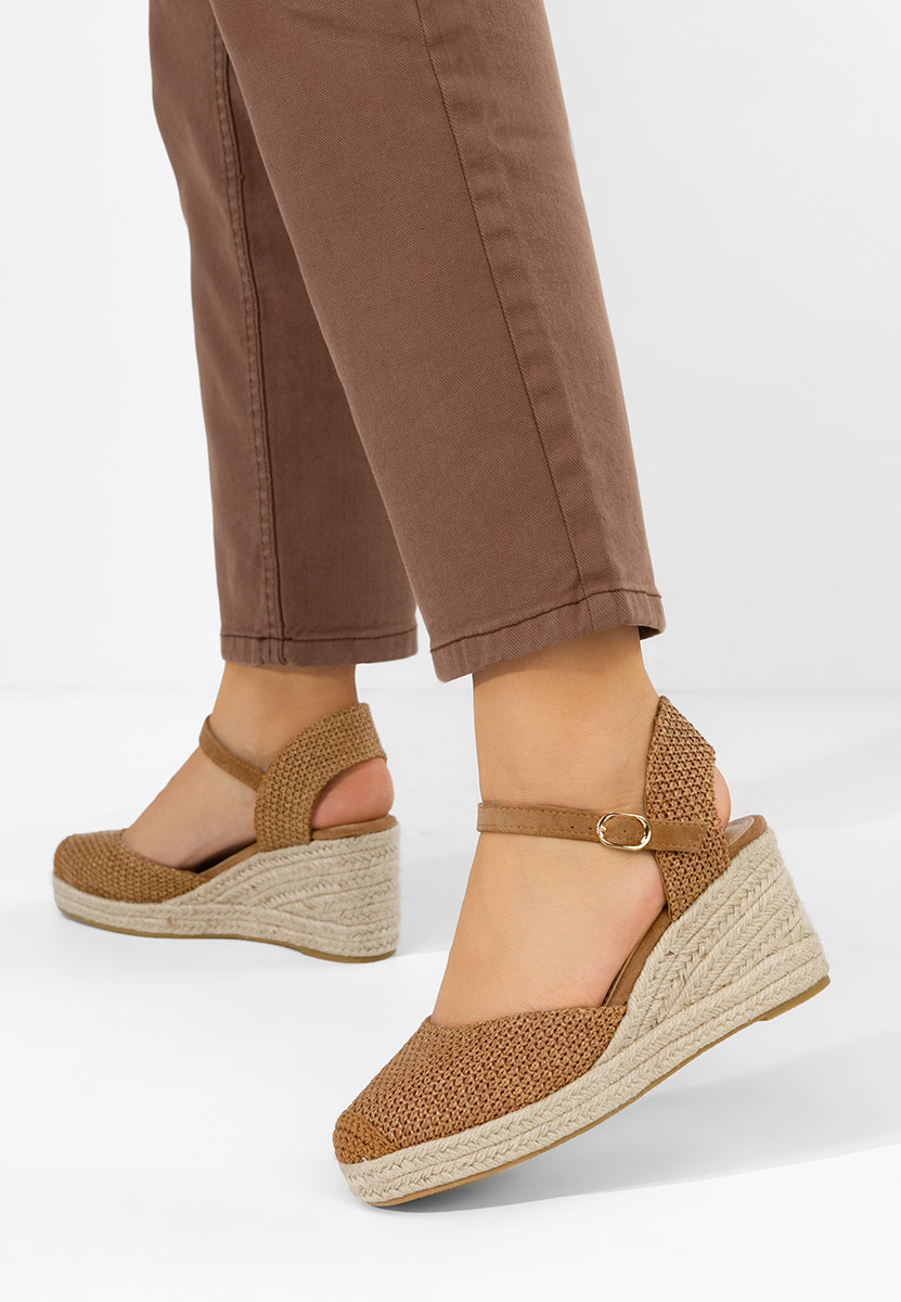 Camelové sandály espadrilky Paty