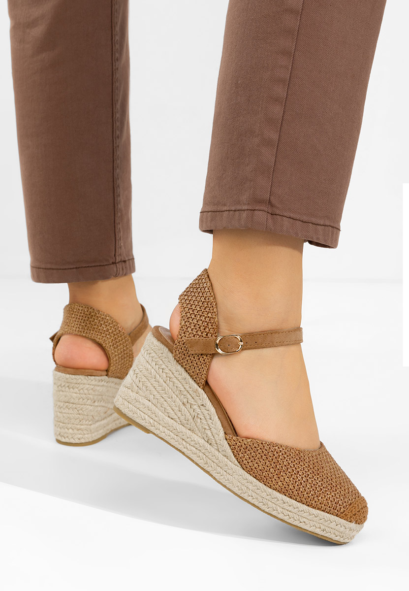 Camelové sandály espadrilky Paty
