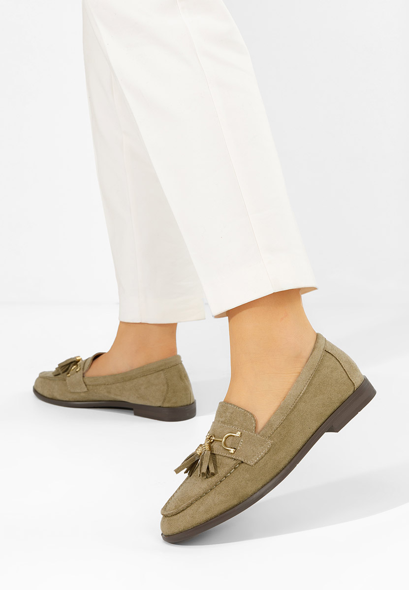 Zelené dámské mokasíny Reeia