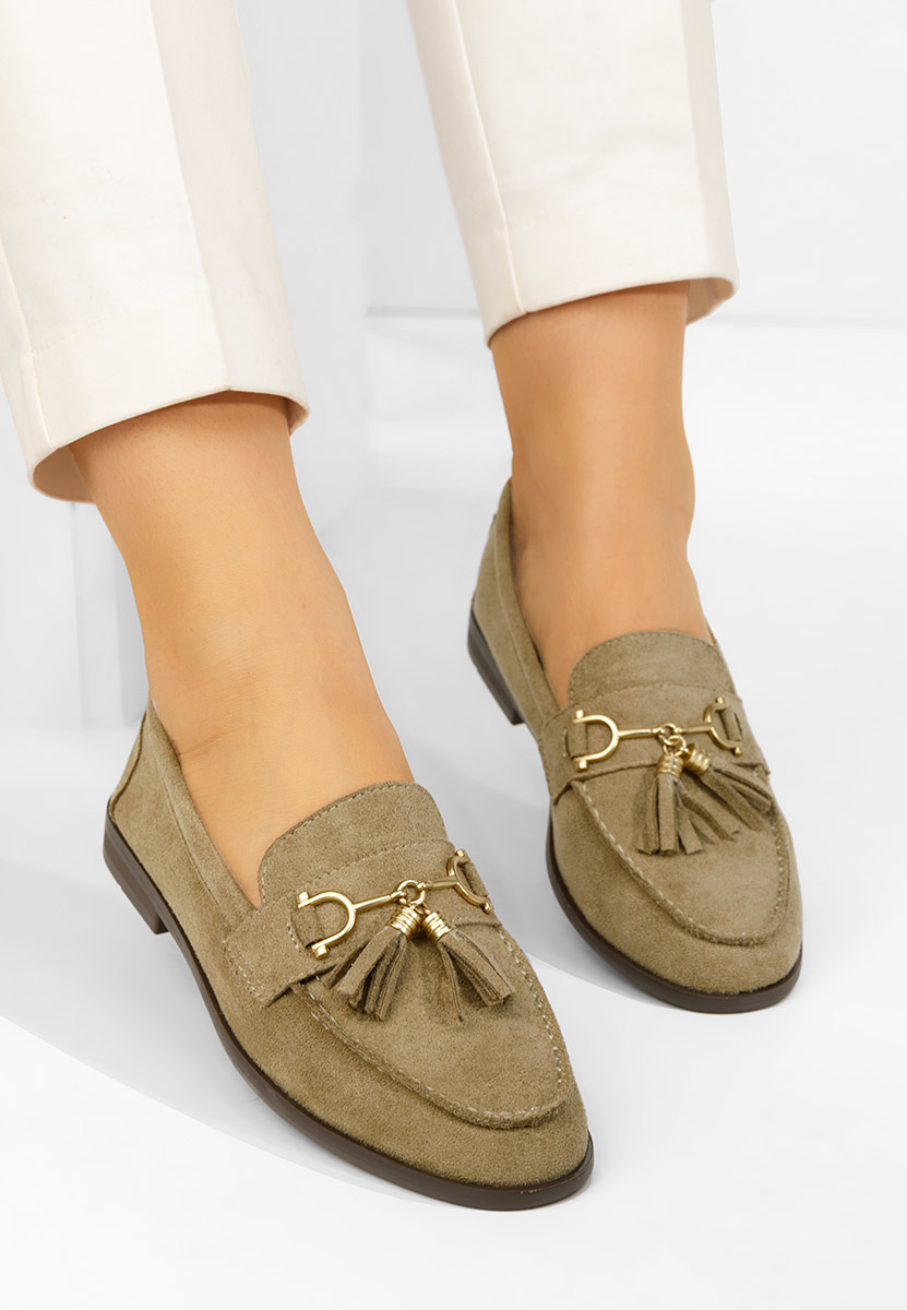 Zelené dámské mokasíny Reeia