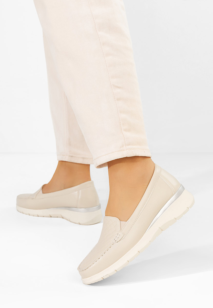 Béžové dámské mokasíny Seona