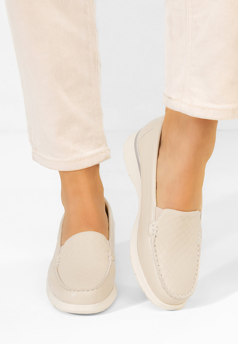 Béžové dámské mokasíny Seona