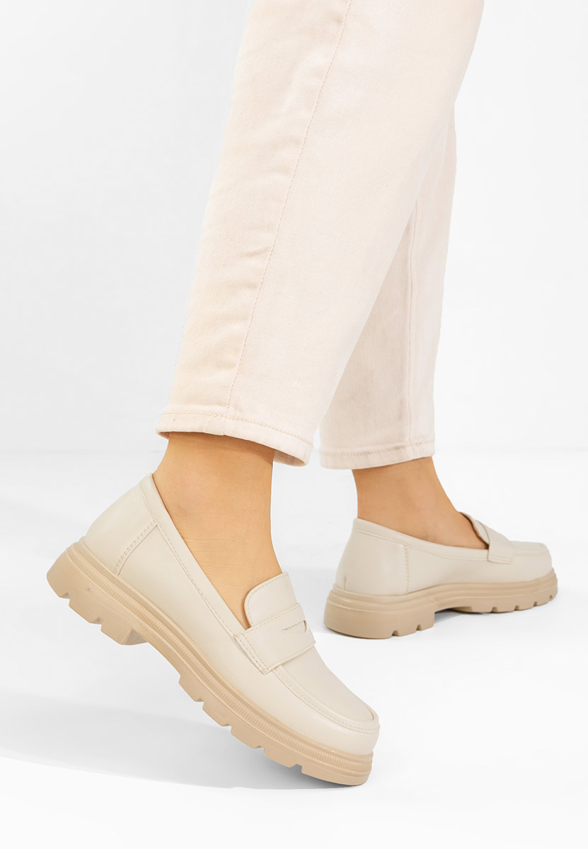 Béžové dámské mokasíny Danielia